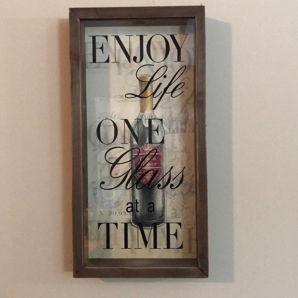 Wooden shadow box picture